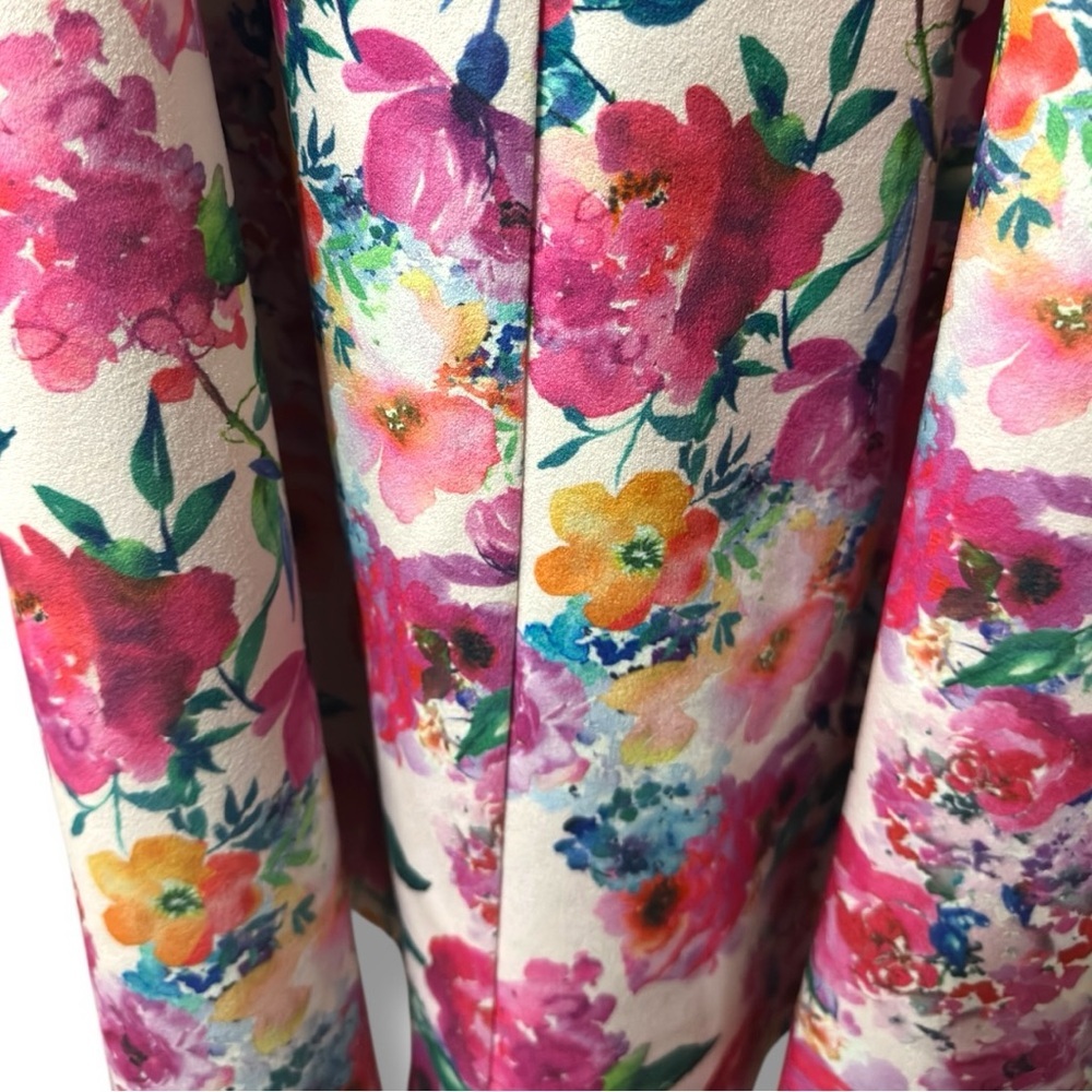 Mohito | NWT Watercolor Pink Multicolor Floral Halter Midi Dress (size S) - Picture 5 of 12
